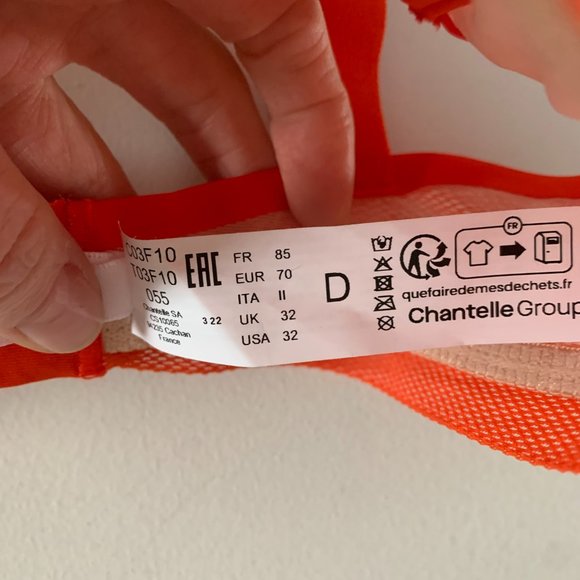 Chantelle X Red Demi Bra 32D - Picture 4 of 5